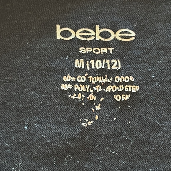 Bebe girl’s black positive message tee, size M (10/12) - Picture 3 of 4
